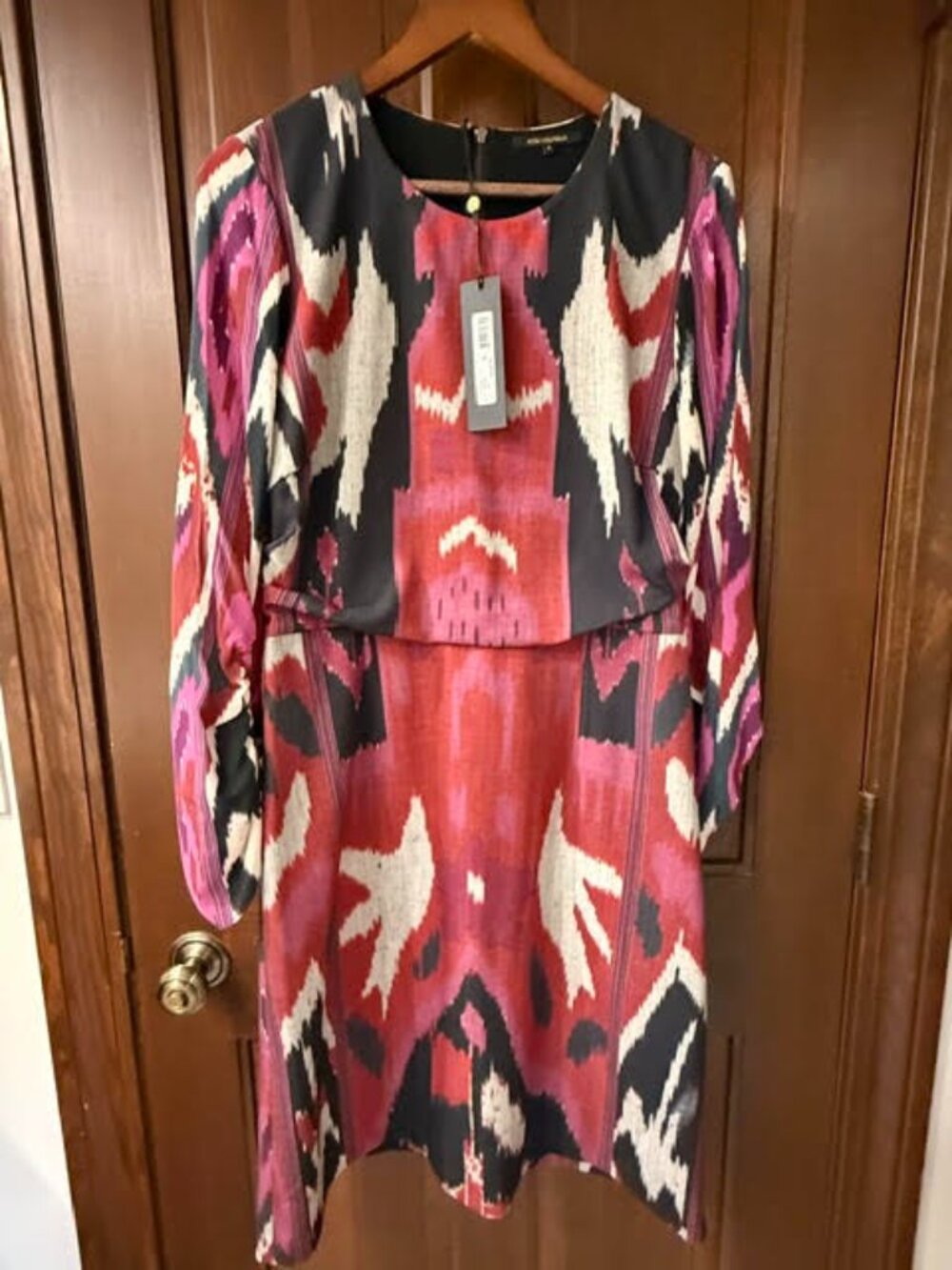 Kobi Halperin NWT Catt Abstract Ikat Size 12 Blouson Dress